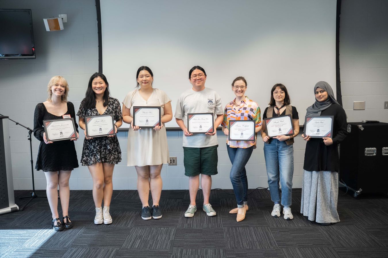Group of student recipients for 2025 awards and grants