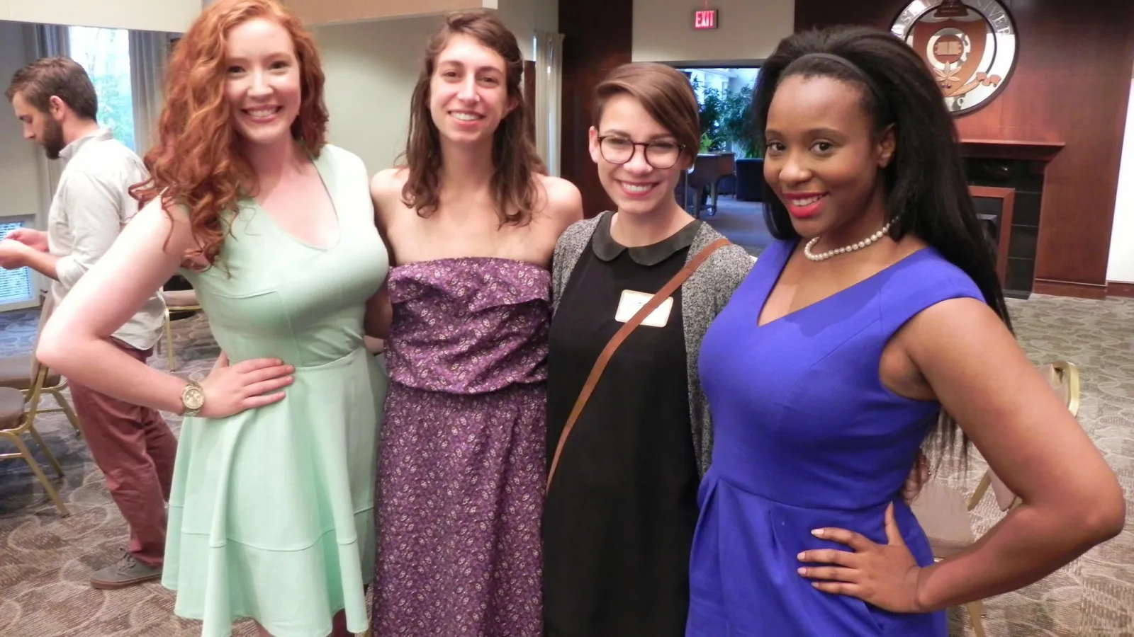 Undergraduate student award winners at reception.