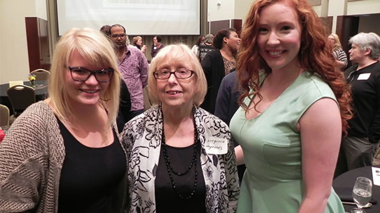 Lauren Strand, Virginia Reynolds, and Marisa McGrath (Virginia Reynolds Award Winners)