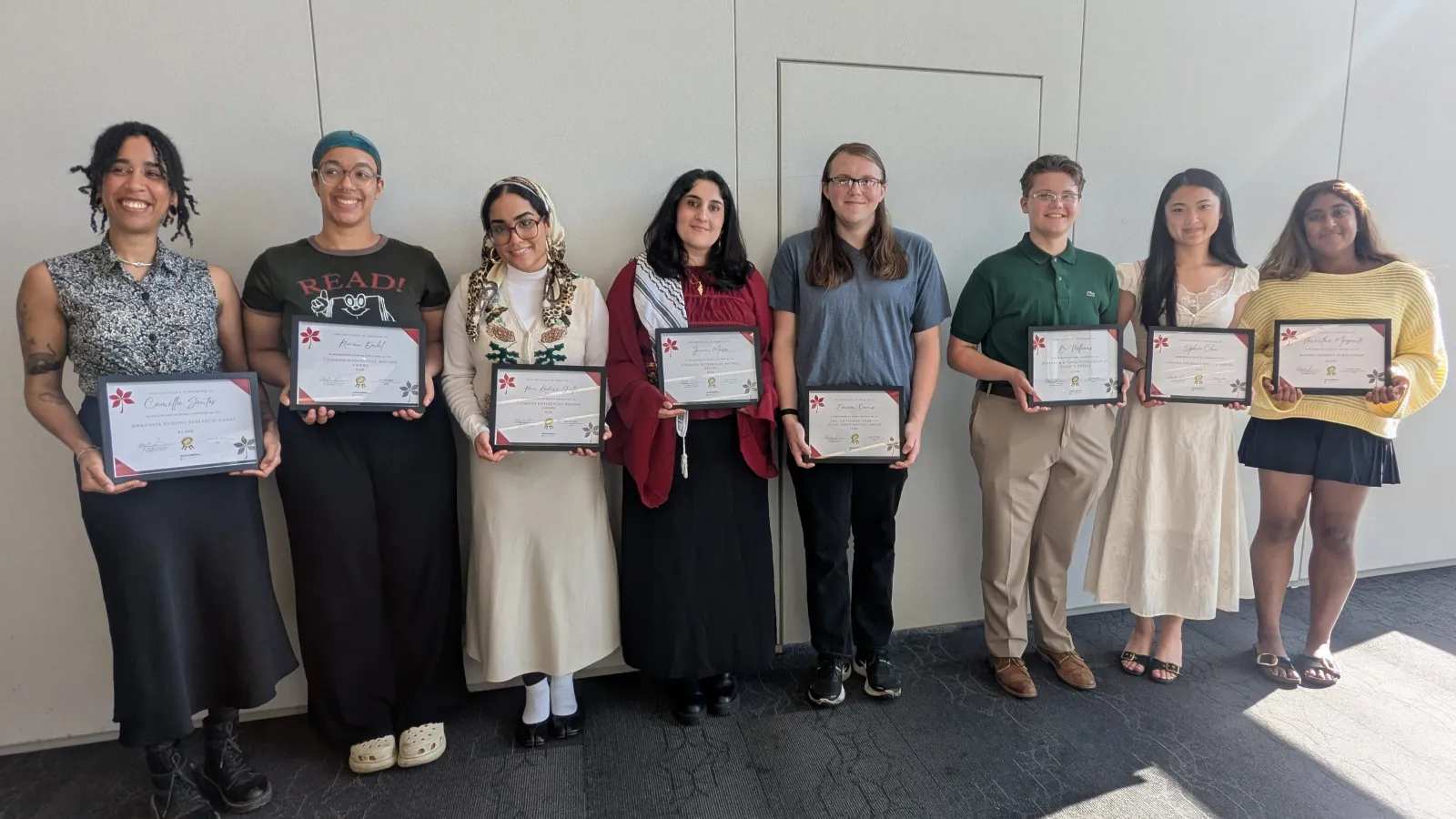 WGSS award recipients at spring reception in April 2026