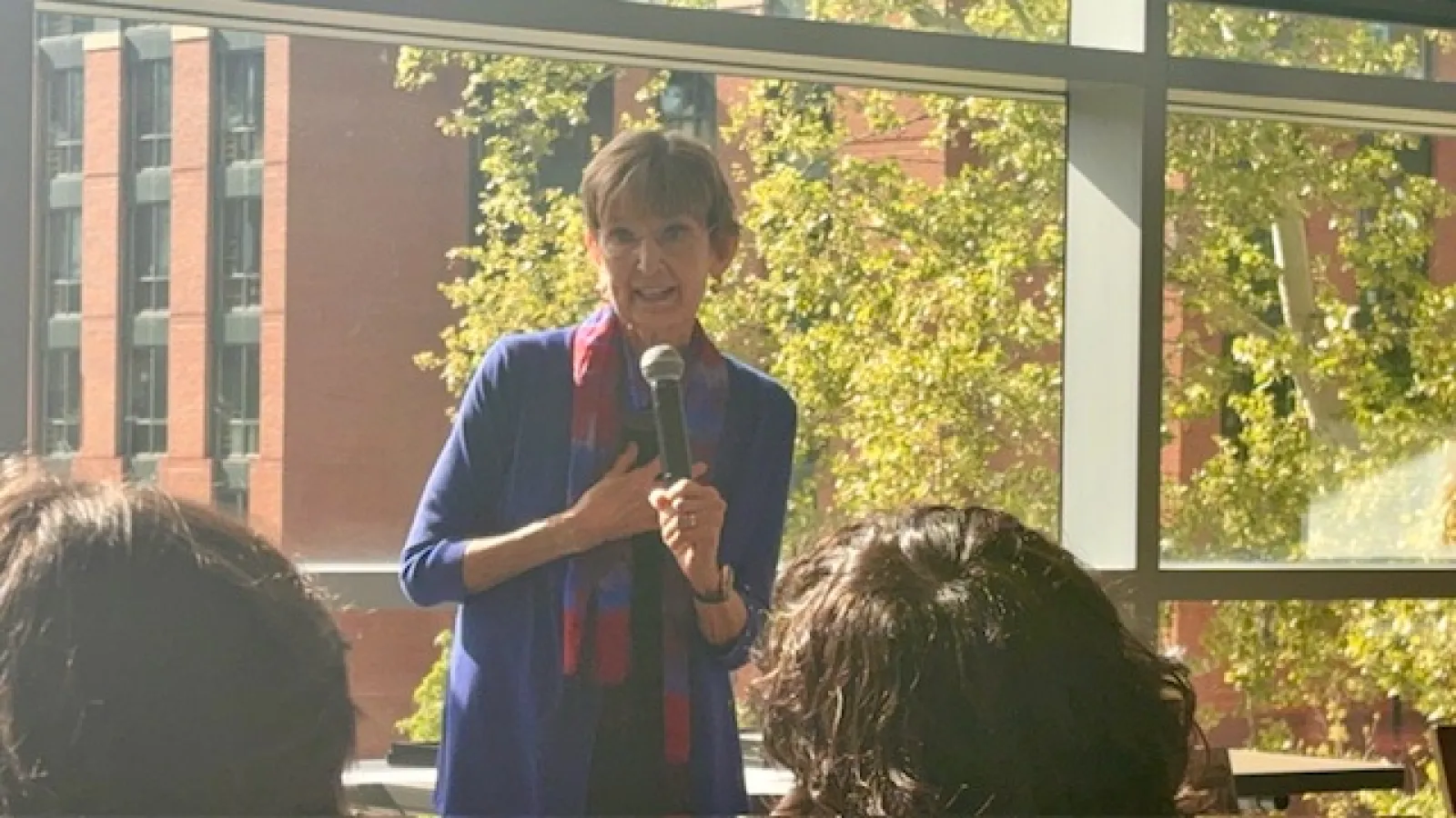 Dr.Linda Mizejewski speaking at spring reception in April 2026