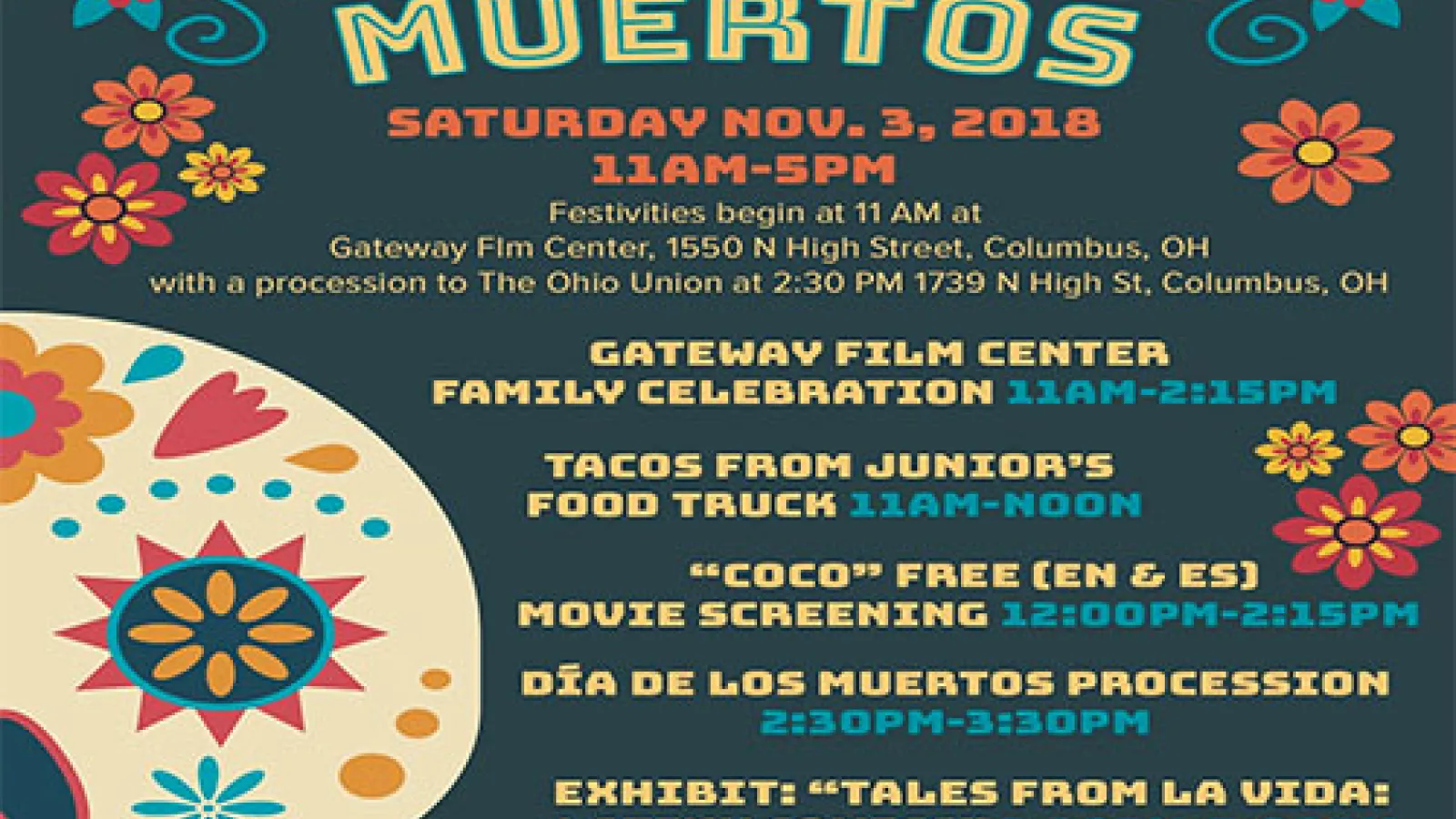 Día de los Muertos Celebration on Nov. 3, 2018