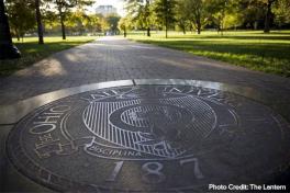 The Ohio State University Seal in The Oval (photo by The Lantern)