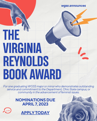 Virginia Reynolds Book Award Flyer