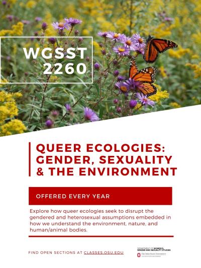 Flyer advertising WGSST 2260 - Queer Ecologies