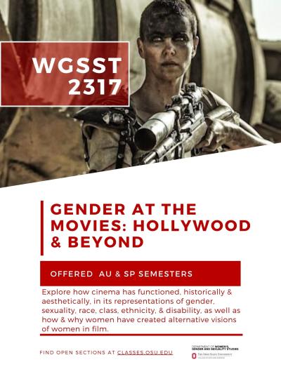 Flyer advertising WGSST 2317 - Gender at the Movies