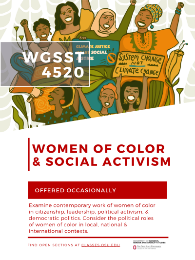 WGSST 4520: Women of Color & Social Activism Flyer