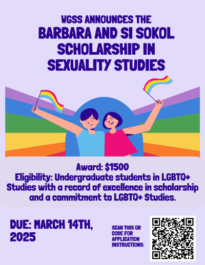 The Barabra & Si Sokol Scholarship in Sexuality Studies Award