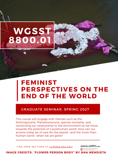 WGSST 8800.01: Feminist Perspectives on Post-humanism course flyer and description