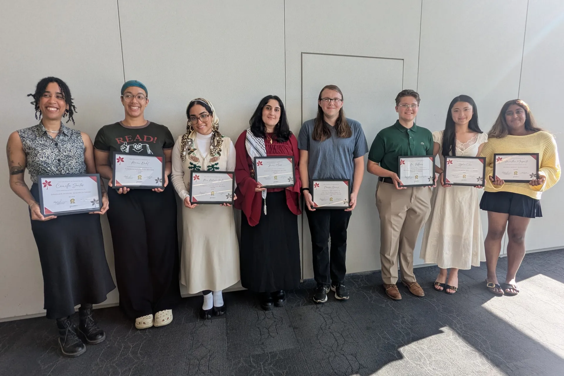 WGSS award recipients at spring reception in April 2026
