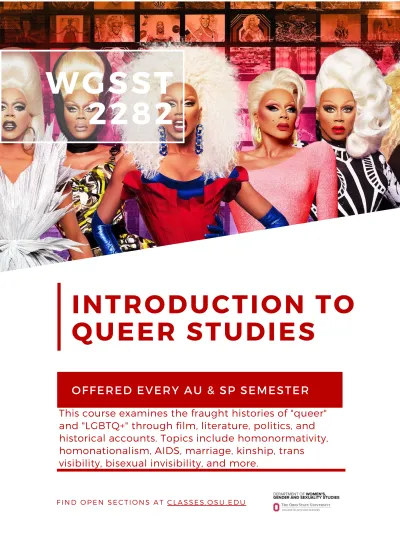 WGSST 2282 - Intro to Queer Studies Flyer