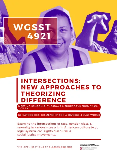 WGSST 4921: Intersections course description and flyer