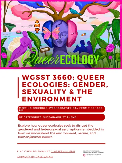 WGSST 3660: Queer Ecologies course description and flyer