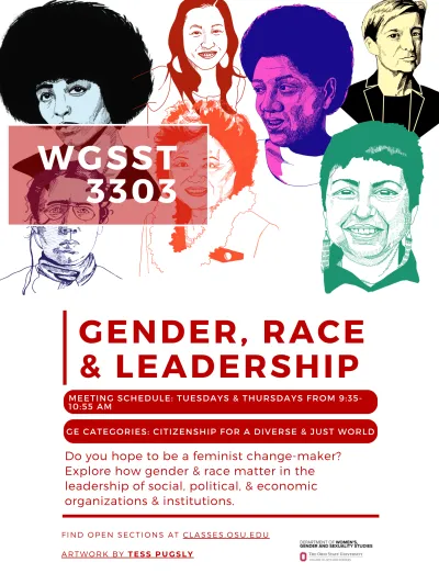 WGSST 3303: Gender, Race & Leadership course description and flyer