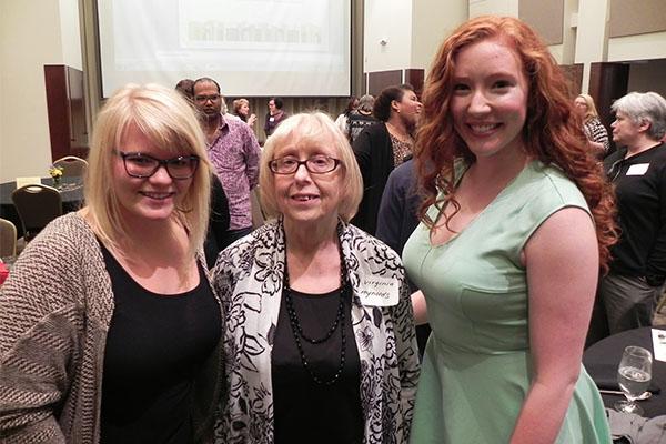 Lauren Strand, Virginia Reynolds, and Marisa McGrath (Virginia Reynolds Award Winners)