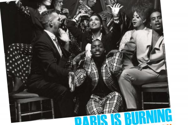Advertisement for screening and panel discussion of Paris is Burning.