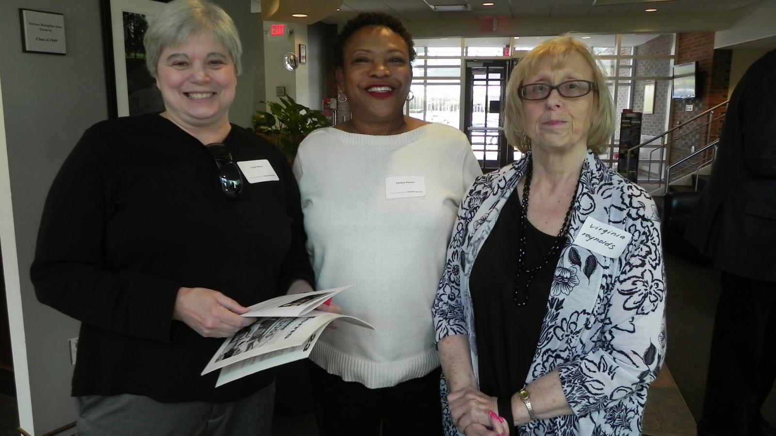 WGSS Librarians Linda Krikos, Cyndi Preston, and Virginia Reynolds